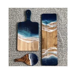 เขียงทำจากเรซินสุดหรูทำจากไม้ธรรมชาติชั้นดีดีไซน์อีพ็อกซี่มันวาวเหมาะสำหรับเชฟมืออาชีพ - Product Image 2