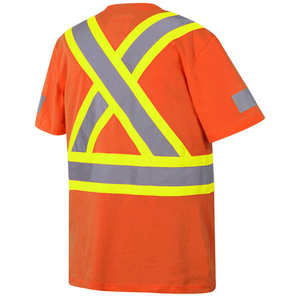 Meilleur fabricant gilet de sécurité réfléchissant T-shirt vêtements de travail autoroute chemise de sécurité réfléchissante pour hommes - Product Image 2