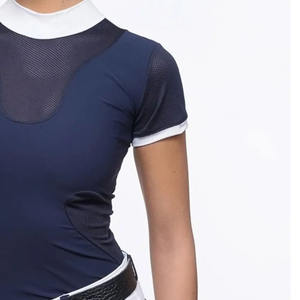 Camisas de manga corta para montar a caballo Diseño OEM Ropa deportiva para montar a caballo Capa base Mostrar camisas Ropa ecuestre Mostrar camisas - Product Image 6