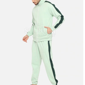 2025 nueva llegada chándales con cremallera chándales de alta calidad 100% algodón poliéster hombres chándal - Product Image 3