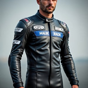 Combinaison de moto abordable Malik Raza en cuir véritable | Prix de gros d'usine - Product Image 3