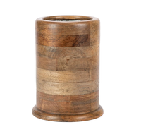 Refroidisseur de vin et bois d'acacia de grande taille de couleur naturelle pour le vin de champagne et le seau de vodka avec refroidisseurs et refroidisseurs de taille moyenne