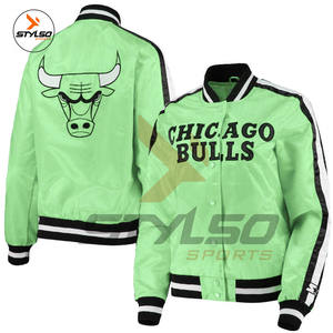 Veste universitaire en satin sur mesure taille XL Style Letterman pour l'hiver veste universitaire de baseball en satin sur mesure en gros - Product Image 6