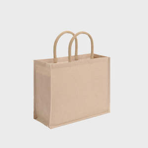 <b>Medium</b> Natural Jucos Beach <b>Bag</b> Padded Rope Handles Recyclable Cotton Fabric Screen-Printed Pattern for Daily Use Advertising - Product Image 1