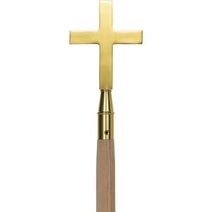 Adorno de latón dorado para mástil de bandera de iglesia o desfile, para mástiles de 1 pulgada de diámetro con estilo banderín - Product Image 3