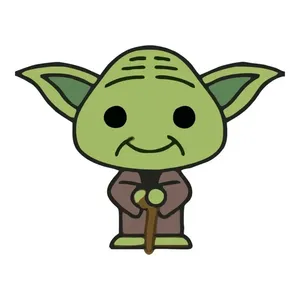 Pegatina Decorativa de PVC de Star Wars con Diseño de Yoda para Coche y Portátil, para Decoración del Hogar, Pegatina del Maestro Jedi - Product Image 1