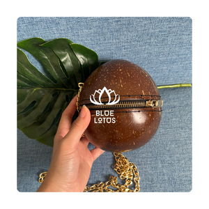 Vendedor caliente Vietnam hecho a mano Coco Shell monedero para mujeres personalizado con cremallera con decoración floral Fashio - Product Image 1