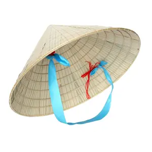 Chapeaux non la feuille de palmier de qualité supérieure, chapeau conique en paille d'herbe, cadeau de voyage fabriqué au Vietnam