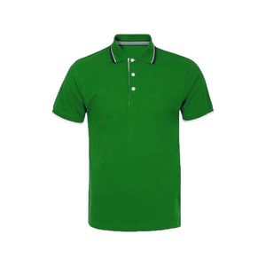 Polo d'été pour hommes grande taille 100% coton col montant Style occidental anti-rétrécissement court tricoté grande taille polos pour hommes - Product Image 1