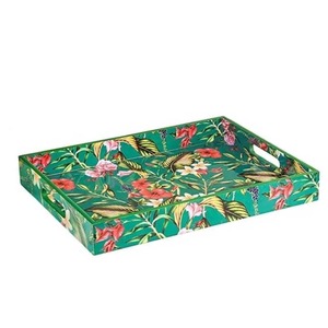 Classic Look Eco Friendly Wooden Enamel Handmade Durable Serving Tray for Traditional Dining - Product Image 2