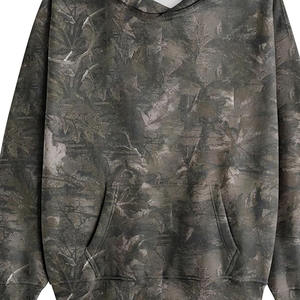 เสื้อฮู้ดดี้ลายพรางปักคุณภาพสูง ผ้าฝ้าย 100% พิมพ์ลายดิจิทัล แบบยูนิเซ็กซ์ ชายเสื้อและปลายแขนแบบริบ สำหรับใส่ลำลองในฤดูหนาว - Product Image 6