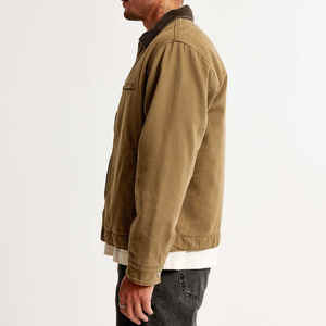 Chaqueta Casual de Lona Resistente Hecha a Medida a Precio Económico de Fábrica Directa, Chaqueta de Moda para Hombre de Material de Algodón de Alta Calidad - Product Image 6