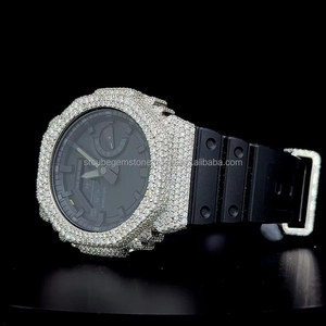 นาฬิกาเพชรแบบคาด925ทำด้วยมือของผู้ชายทำจากเงินที่ถูกทำให้เย็นลงพร้อมนาฬิกาแบบดั้งเดิมสำหรับเป็นของขวัญ - Product Image 1