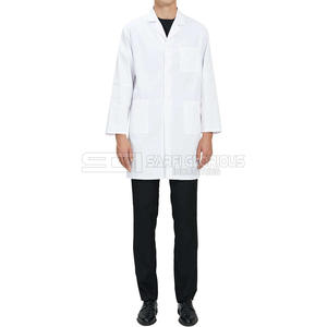 Vêtements médicaux professionnels unisexes à manches longues, best-seller OEM, uniforme de médecin personnalisé avec couleur personnalisée, blouses de laboratoire - Product Image 5