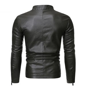 Veste en cuir de mouton 100% personnalisée pour homme 2024, de haute qualité, imperméable, coupe-vent, col montant pour la saison hivernale - MS-LJ-013 - Product Image 4