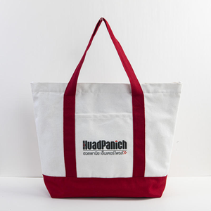 Vente en gros 14oz Heavy Duty Canvas Shopping Sacs fourre-tout avec Logo personnalisé Premium Motif rayé pour les promotions - Product Image 6