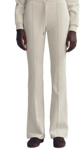 กางเกงขาบานผ้าฝ้ายสีเบจสำหรับผู้หญิงกางเกงแฟชั่นทันสมัยสำหรับดูทันสมัยในชีวิตประจำวัน - Product Image 3