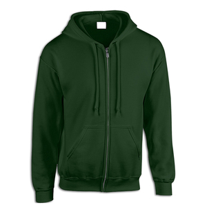 Sweat à capuche de gymnastique en coton de haute qualité pour hommes, vêtements de sport avec fermeture éclair complète, logo personnalisé, vente en gros OEM ODM, sweat-shirt d'hiver teint en tissu - Product Image 3