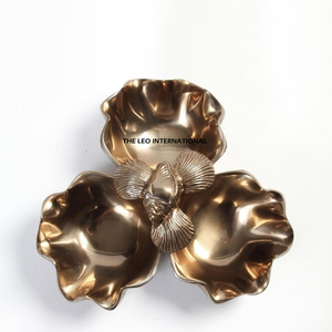 Maravillosa Mesa decorativa para servir comida, cuenco de Metal Dorado de la más alta calidad hecho a mano gratis para la venta caliente, cuenco de catering de boda - Product Image 4