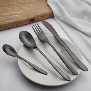 ชุดช้อนส้อม/มีดสเตนเลสเกรด202/304 PVD Sunflower ช้อนส้อมและมีด - Product Image 2