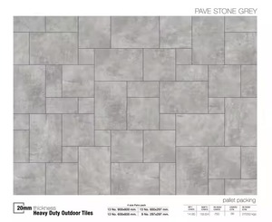 Azulejos de suelo exterior de porcelana de 20mm de servicio pesado directo de fábrica mate 5mm Driveway Parking Villas tamaños 300x300 600x1200 disponibles - Product Image 5