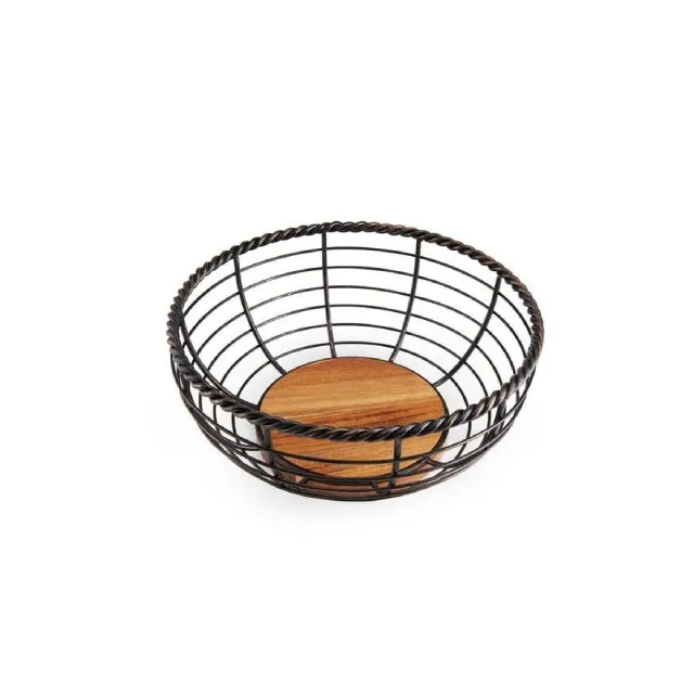 Hot Deal 2023 Fruit Basket with Trendy Designed Home & Hotels Metal Wire & rattan Fruit Basket For Sale By Exporters