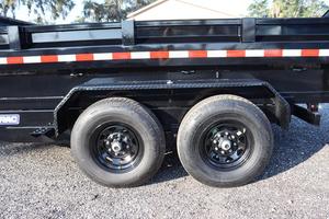 Top Quality 2026 Sure-Trac 7 x 14 FT Heavy Duty Low Profile Hydraulic Dump Trailer 14K GVWR Tandem Axle Black Steel Dump Trailer - Product Image 2