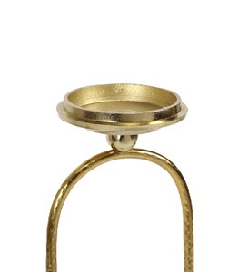 Portavelas de cristal perfumado estilo acento, portavelas de acero dulce dorado para decoración navideña y navideña - Product Image 5