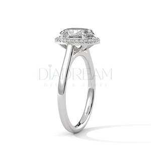 925 Sterling <b>Silver</b> <b>Solitaire</b> Diamond Engagement <b>Ring</b> for Women in Oval Cut with VVS Clarity Wedding Religious Style - Product Image 5