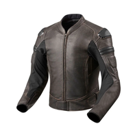 Veste de course moto en cuir véritable personnalisable - Imperméable et coupe-vent, manches longues, coupe ajustée