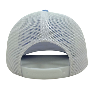 Hebilla de un solo pecho de malla blanca de ala plana de camionero de impresión Digital estructurada de 6 paneles para todas las edades, hombres y mujeres, venta al por mayor OEM - Product Image 6