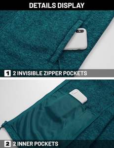 Sanzaf, chaqueta de lana ligera con cremallera completa para hombre, abrigo informal suave y cálido con bolsillos, ropa de trabajo de invierno elaborada en Sialkot Pakistán - Product Image 5