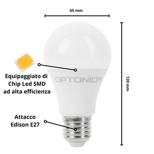 Optonica A60 LED bóng đèn E27 14 Watt 1380 lumens 2700K Nhiệt độ màu hiệu quả cao chiếu sáng - Product Image 3
