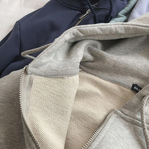 Sudadera Corta con Cremallera para Mujer, Talla Grande, Logotipo Estampado, Informal, de Algodón, Bloques de Color, Temporada de Invierno, Logotipo Frontal - Product Image 2