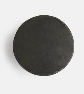 Support à gâteau rond en marbre noir avec piédestal en bois, base naturelle, présentoir à desserts pour la restauration, la vaisselle de restaurant - Product Image 3