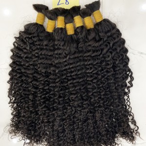 Venta al por mayor de extensiones de cabello humano virgen vietnamita de onda larga y profunda, mechones a granel negros, cutículas alineadas, número de modelo, cabello crudo de 100g - Product Image 1