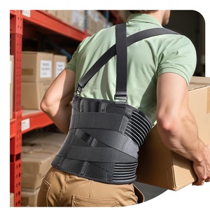 Cinturón de Trabajo con Tirantes para Hombros, Soportes Metálicos, Malla Transpirable, para Levantar Pesas, Almacén, Conducción, Jardinería, Ejercicio, Alivio del <span class=keywords><strong>Dolor</strong></span>, Soporte <span class=keywords><strong>Lumbar</strong></span> - Product Image 1