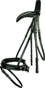 Brida Inglesa de Venta Caliente con Herrajes de Acero Inoxidable y Acolchado de Cuero Suave, Brida Negra para Montar a Caballo, Productos de Equitación - Product Image 6