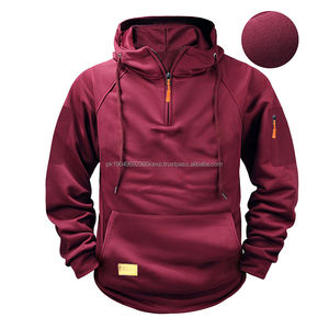 Sweat à capuche pour homme de haute qualité, logo personnalisé, poids lourd, taille plus, style décontracté, uni, streetwear, fermeture éclair, imprimé, automne - Product Image 6