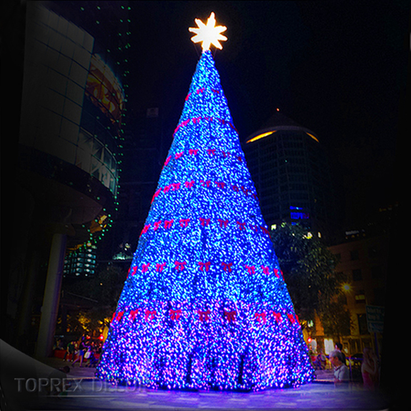 Gigantesca all'aperto commerciale 3D programmabile albero di natale artificiale fonte LED RGB che emette colore decorazione luci Navidad