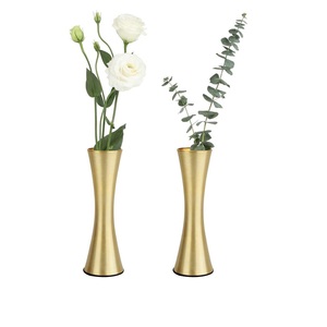 Gold Metal Flower <b>Vase</b> Decor For Wedding Decoration - Product Image 5