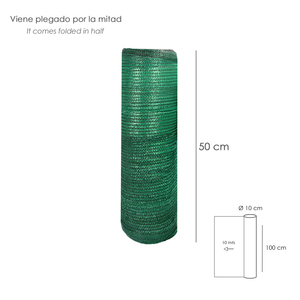 Malla de sombreo verde claro, rollo de 1.0 metro, 10 metros - Product Image 2