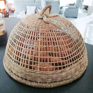 Meilleure vente 2026 Vietnam Dômes de protection alimentaire en maille, ronds, faits main en jonc de mer, accessoires de cuisine pour la maison, dômes de paniers tressés - Product Image 4