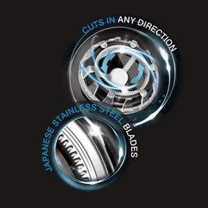 Cortadora de Pelo Rotatoria Roja con Cuchilla Ajustable de Acero Inoxidable, Recortadora Adicional, Batería de Iones de Litio Recargable por USB para Barba - Product Image 6