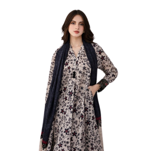 Conjunto Shalwar Kamiz paquistaní de 3 piezas listo para usar con logotipo personalizado con chales de lana pura para mujer bordados transpirables de talla grande para adultos - Product Image 2