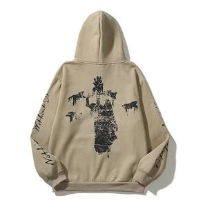 Sudadera con capucha unisex al por mayor de algodón pesado, personalizada, 3D con serigrafía, bordada para hombre, nueva felpa francesa de invierno de gran tamaño - Product Image 3