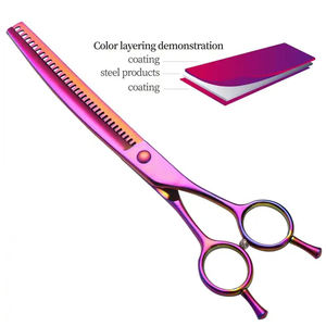 Tijeras de adelgazamiento de peluquero de acero alemán Metal acero con doble reposapiés tijeras de adelgazamiento de peluquero de borde afilado - Product Image 5