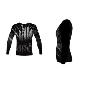 Venta al por mayor BJJ Rash Guard para hombres sublimación personalizada manga corta Spandex MMA Grappling camisa de compresión hecha en Pakistán 2025 - Product Image 4