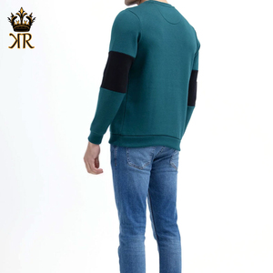 เสื้อสเวตเชิ้ตผ้าฝ้าย 100% เนื้อนุ่มสำหรับผู้ชาย สีดำเข้ม ทรงเข้ารูป ใส่สบายในฤดูหนาว - Product Image 3