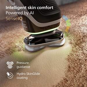 Afeitadora Eléctrica Rotatoria de Pizarra Oscura para Uso en Seco/Húmedo con Triple Cuchilla, Base de Carga, Sistema Rotatorio, Impermeable IPX7 para Cara y Cuerpo, Ideal para RV - Product Image 5